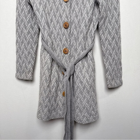 Anthropologie Moth Womens Large Cottage Core Chevron Belted Cardigan - Picture 6 of 12